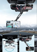 Phone Mount for Car, 2024 Upgraded Rear View Mirror Phone Holder, Universal Mount, Rotatable Phone Holder for Car Compatible - Familymart4u
