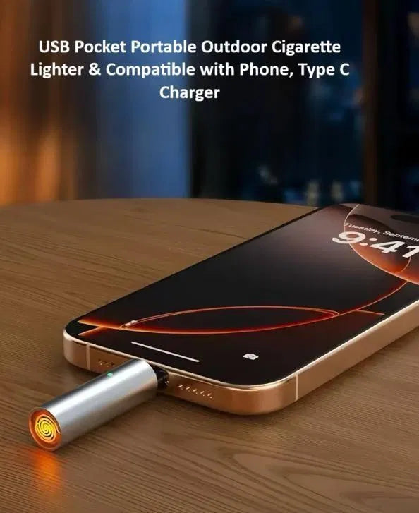 USB Rechargeable Electric Lighter – Windproof & Portable